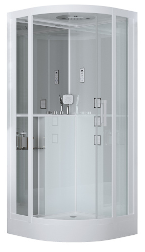 Душевая кабина Grossman GR141 100х100 четверть круга с крышей ориентация универсальная